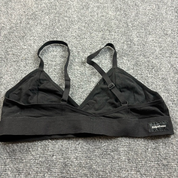 RICHER POORER Women’s Black Modal Rib Classic Bralette size: XL - Picture 3 of 7